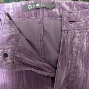Tractr Kids Purple Velvet Jeans